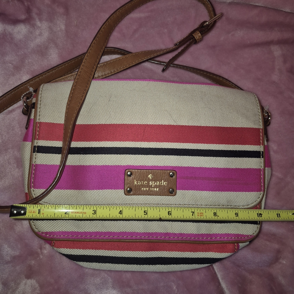 Kate Spade Multicolor Striped Crossbody Bag - Pink, Red, Tan